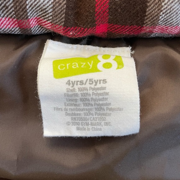 Crazy 8 brown puffer vest, size 4-5y - Picture 7 of 7